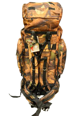 woodland camo mountain backpack, back