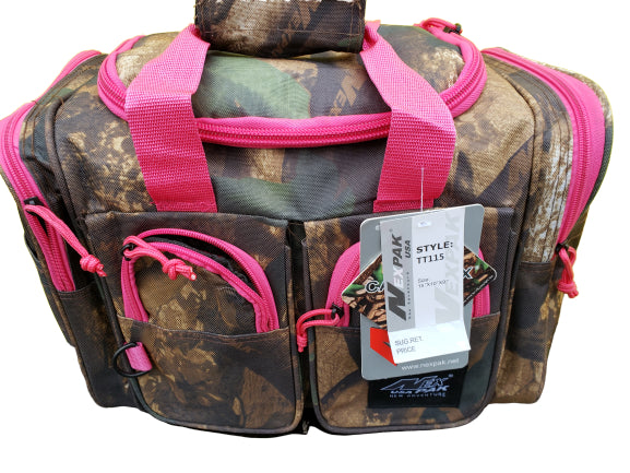 Pink camo utility bag 15 inches